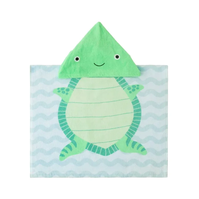 Tom Turtle Character Hooded Beach Towel
