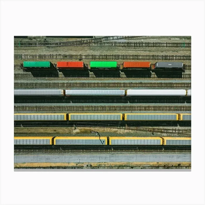 Trains Canvas Print by Kickstand