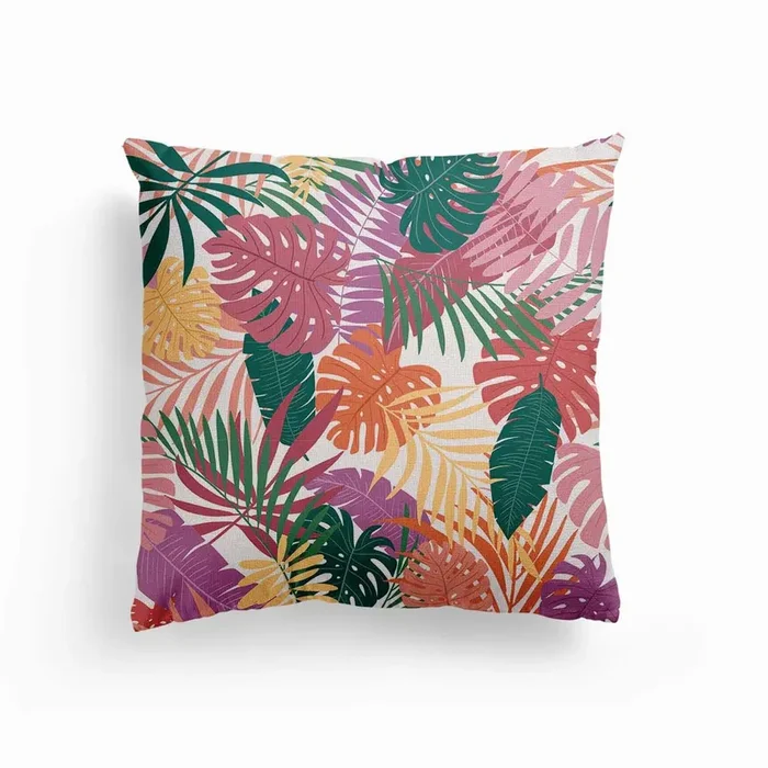 Tropical 4 Canvas Cushion by Gush Art Studio