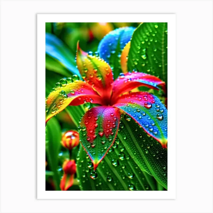 tropical flora Art Print by MORAE
