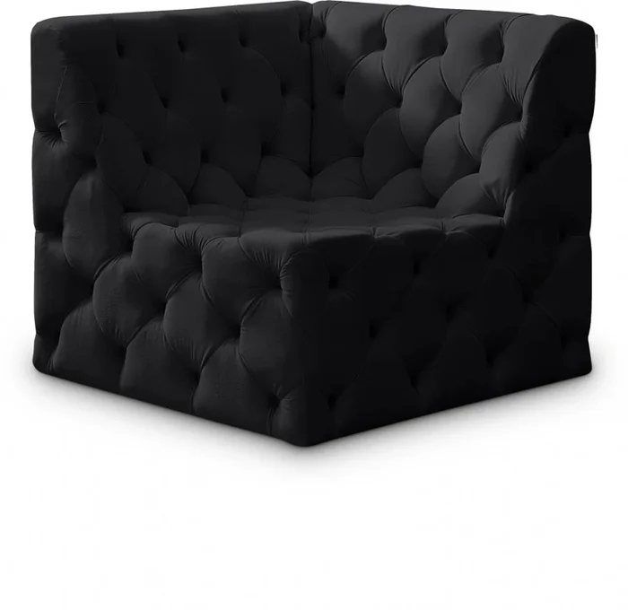 Tuft Velvet Upholstered Corner Modular Chair