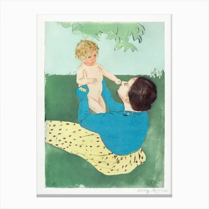 Under The Horse Chestnut Tree, Mary Cassatt Canvas Print by Fy! Classic Art Prints and Posters