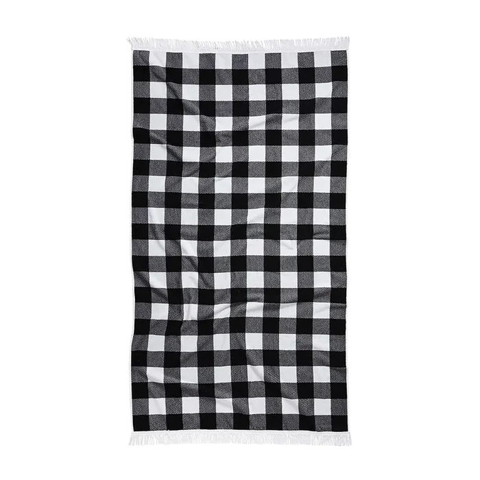 Velour Beach Towel Gingham