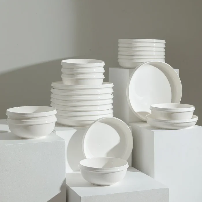 Verso Porcelain Dinnerware Set – White