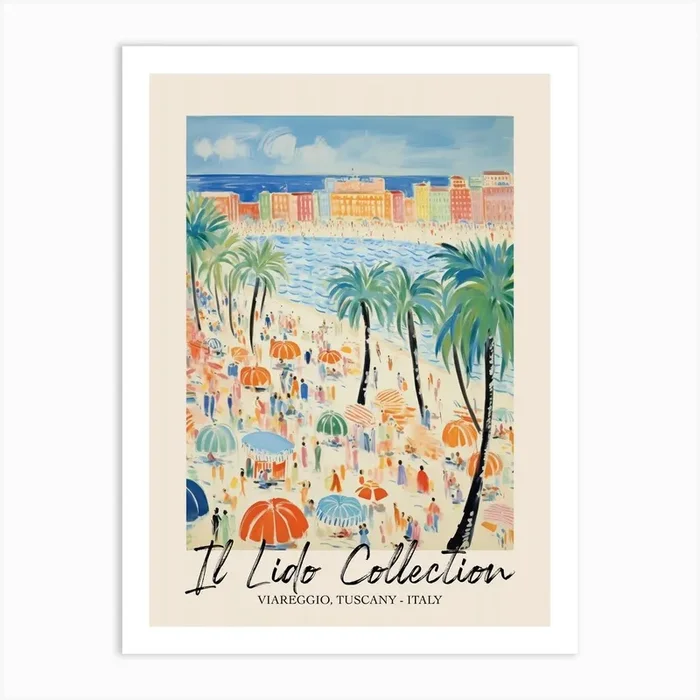 Viareggio, Tuscany Italy Il Lido Collection Beach Club Poster 3 Art Print by MedArt