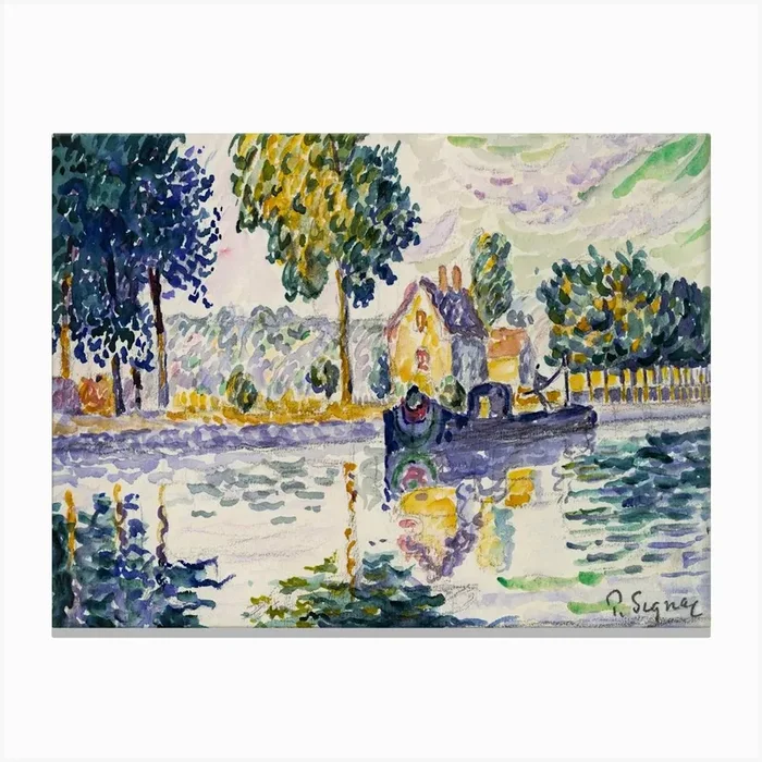 View Of The Seine, Samois (1906), Paul Signac Canvas Print by Fy! Classic Art Prints and Posters