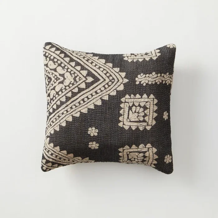 Vintage Printed Cotton kantha Pillow