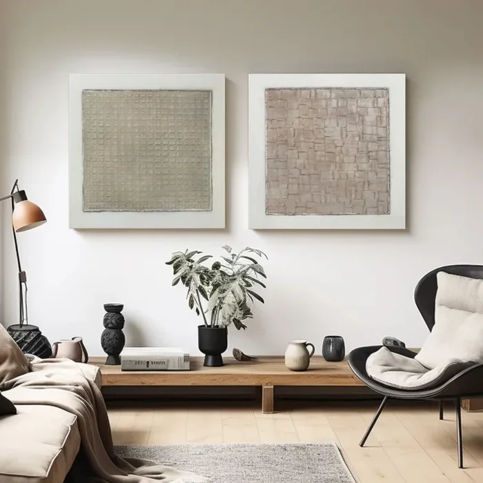 Wabi Sabi Textured Canvas Art Set of 2 #WS727