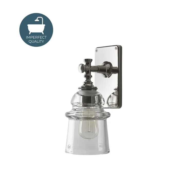 Waterworks Watt Wall Plate for Wall Mounted Single Arm Sconce in Nickel
