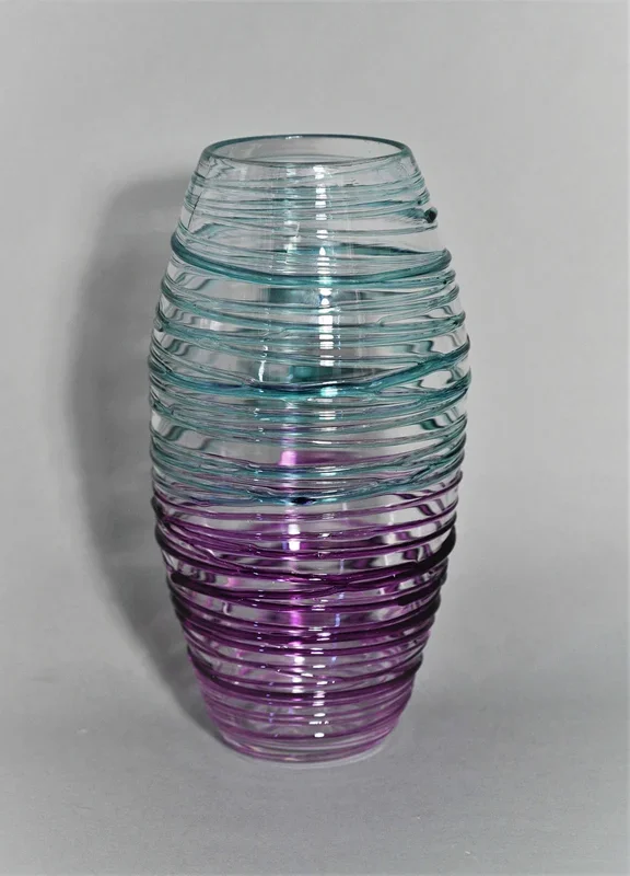 Weaved Vase – Green & Purple