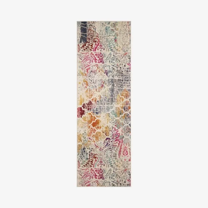 Webster Todd Runner Rug – Ivory / Pink by Noori Rugs