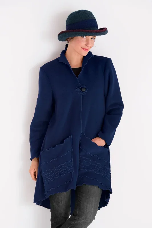 Whimsical Fleece Jacket – Navy