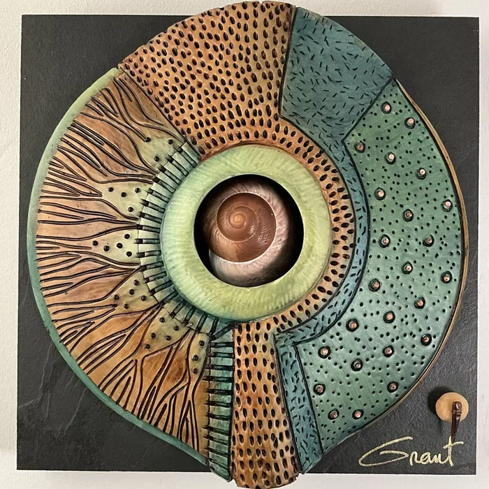 Windows To The Earth – Green and Tan with Shell