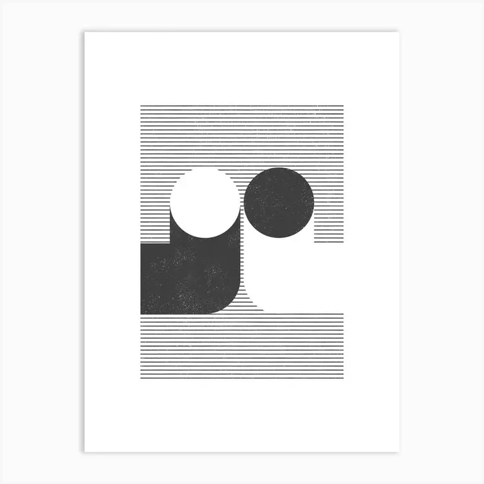 Woodblock Joining Up Art Print by The Printable Studio