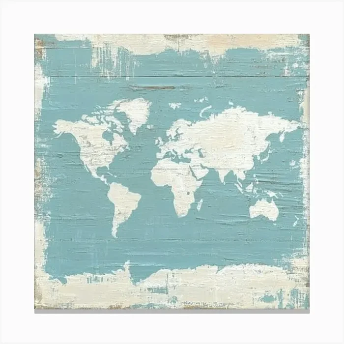 World Map Art 1 Canvas PrintS by Saiful