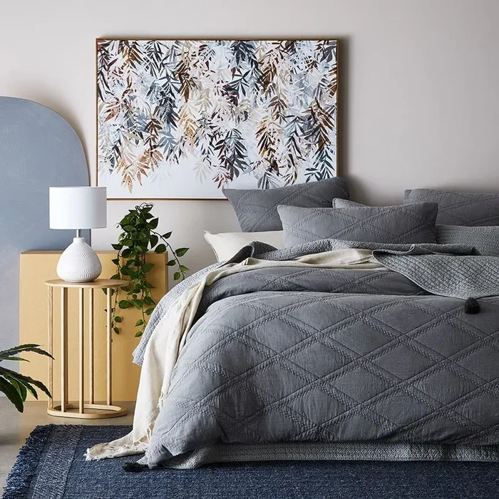 Xavier Grey Quilted Quilt Cover Separates