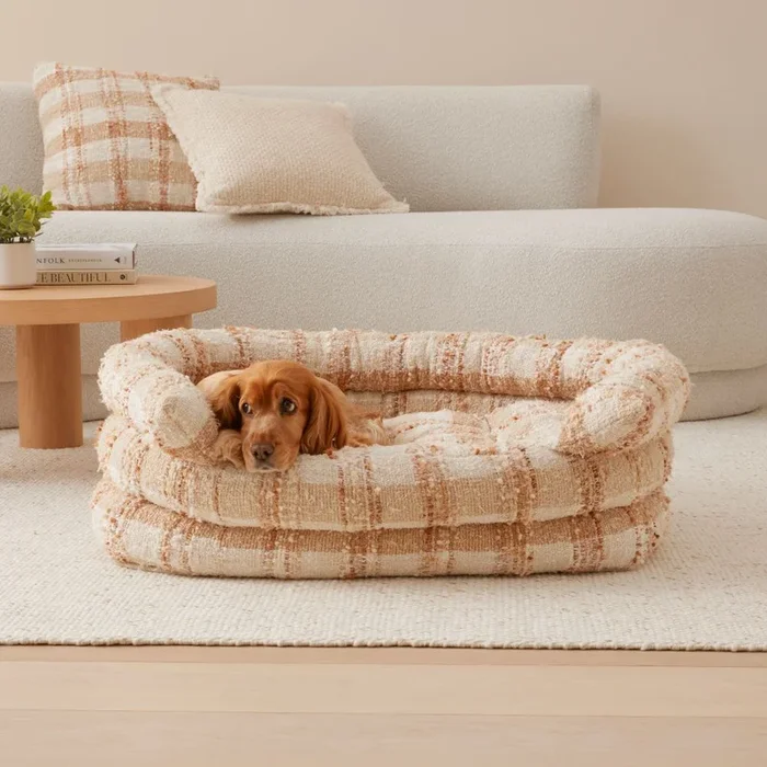 Ziggy Heidelberg Check Natural Pet Bed
